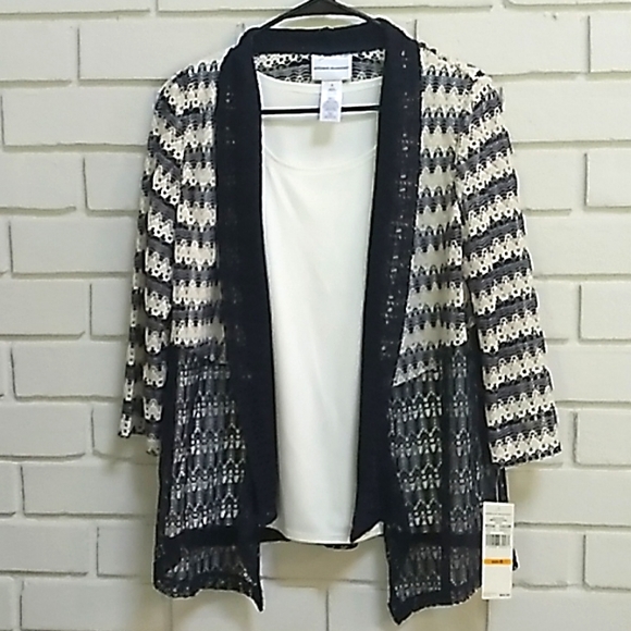 Alfred Dunner Business Casual Lace Jacket W/Ivory Tank. Size Small NWT - Picture 13 of 13